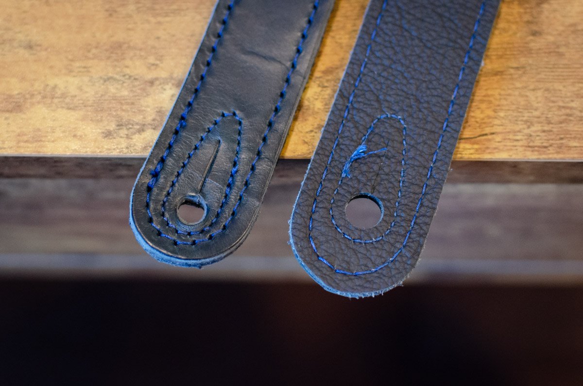 Taylor Blue Denim 2" Guitar Strap - Gold Logo