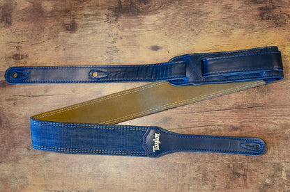 Taylor Blue Denim 2" Guitar Strap - Gold Logo