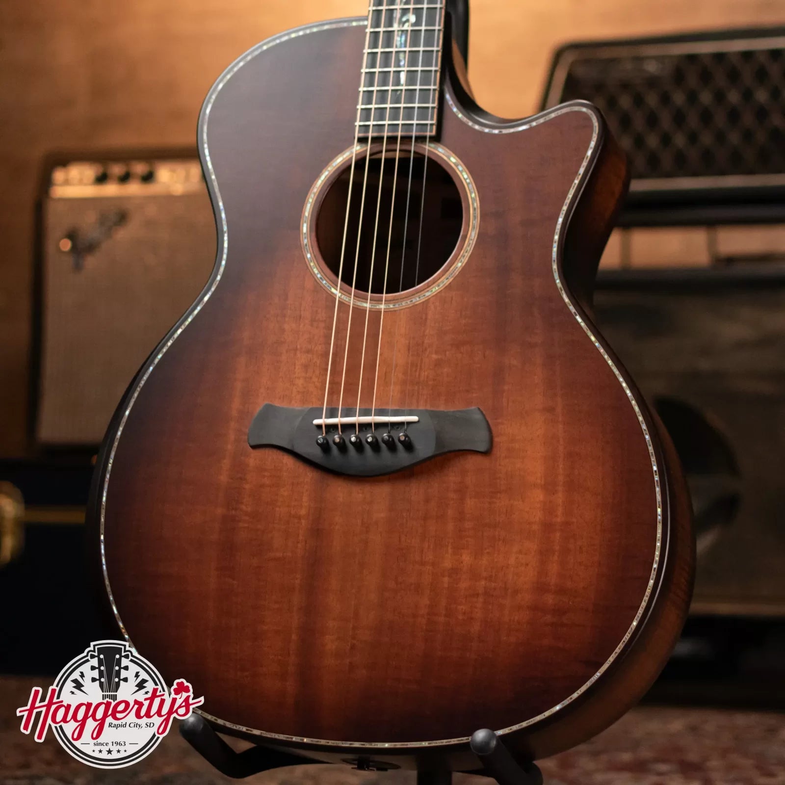 Taylor Builder's Edition K24ce V-Class Grand Auditorium Acoustic/Electric Guitar with Deluxe Hardshell Case - Factory Demo