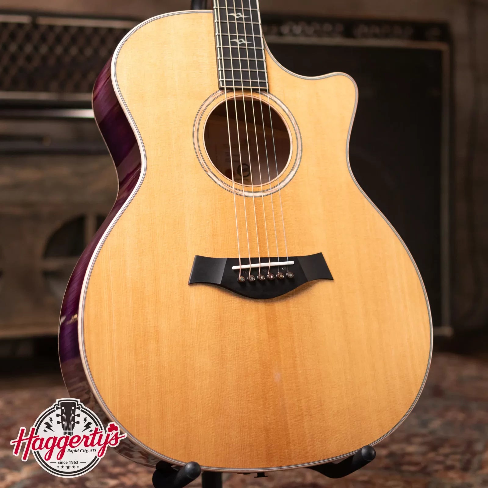 Taylor ‘24 Catch Custom C14ce #8 Grand Auditorium Figured Maple Acoustic/Electric Guitar with Hardshell Case