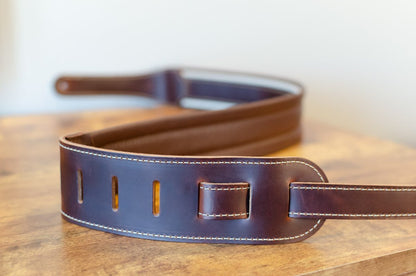 Taylor Century Strap,Cordovan Leather, 2.5", Cordovan/Cream/Cordovan