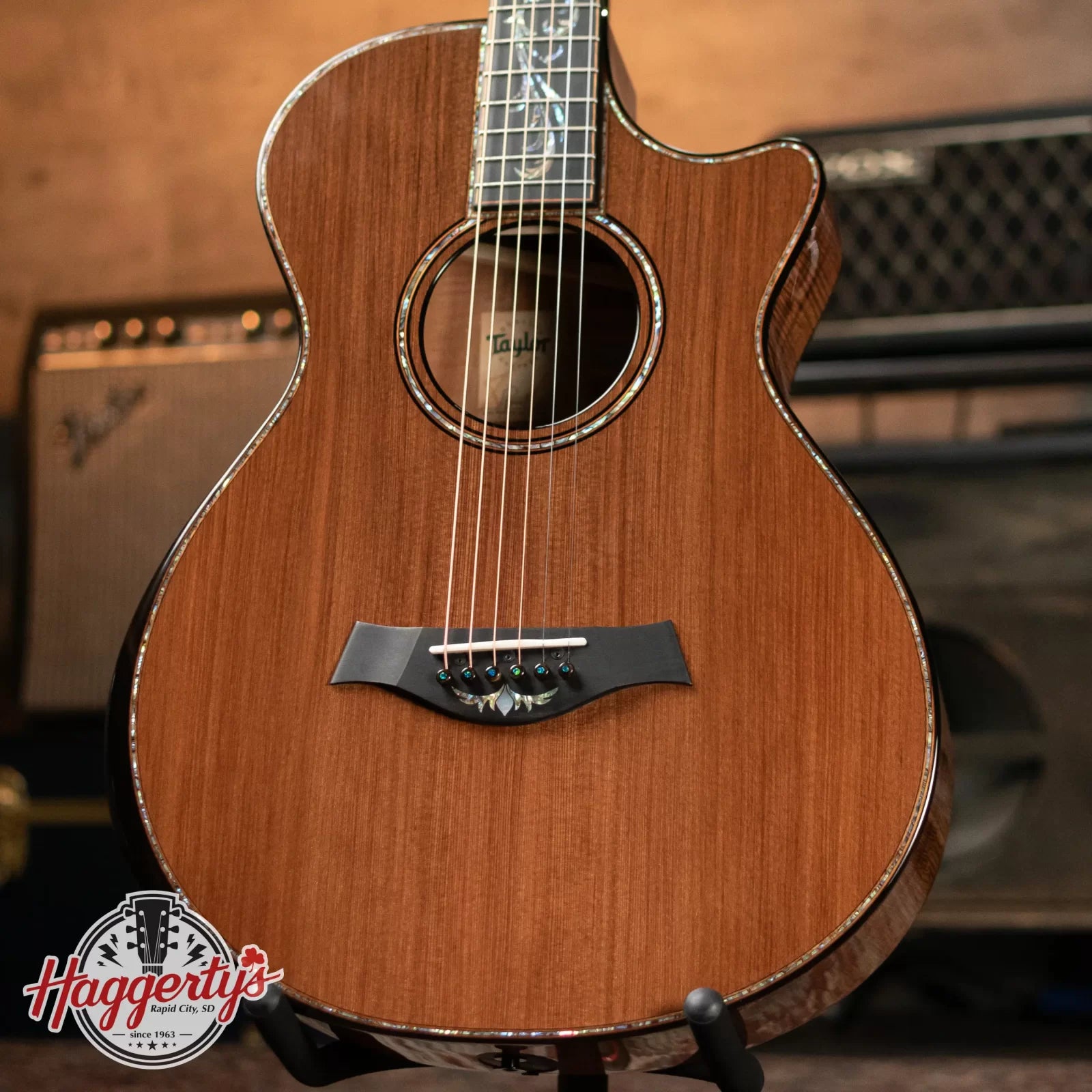 Taylor ‘24 Catch Custom C12ce 12-Fret #32 Koa/Sinker Redwood Grand Concert Acoustic/Electric Guitar with Hardshell Case