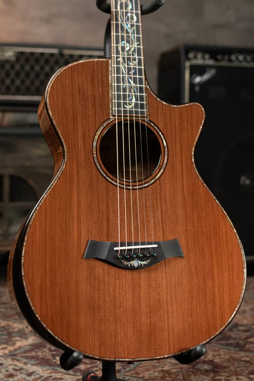 Taylor ‘24 Catch Custom C12ce 12-Fret #32 Koa/Sinker Redwood Grand Concert Acoustic/Electric Guitar with Hardshell Case
