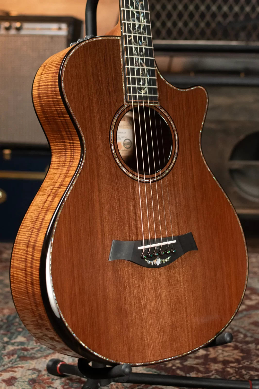 Taylor ‘24 Catch Custom C12ce 12-Fret #32 Koa/Sinker Redwood Grand Concert Acoustic/Electric Guitar with Hardshell Case