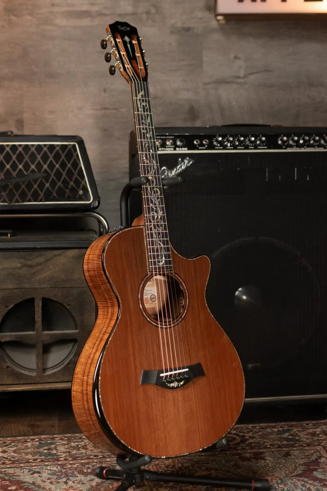 Taylor ‘24 Catch Custom C12ce 12-Fret #32 Koa/Sinker Redwood Grand Concert Acoustic/Electric Guitar with Hardshell Case