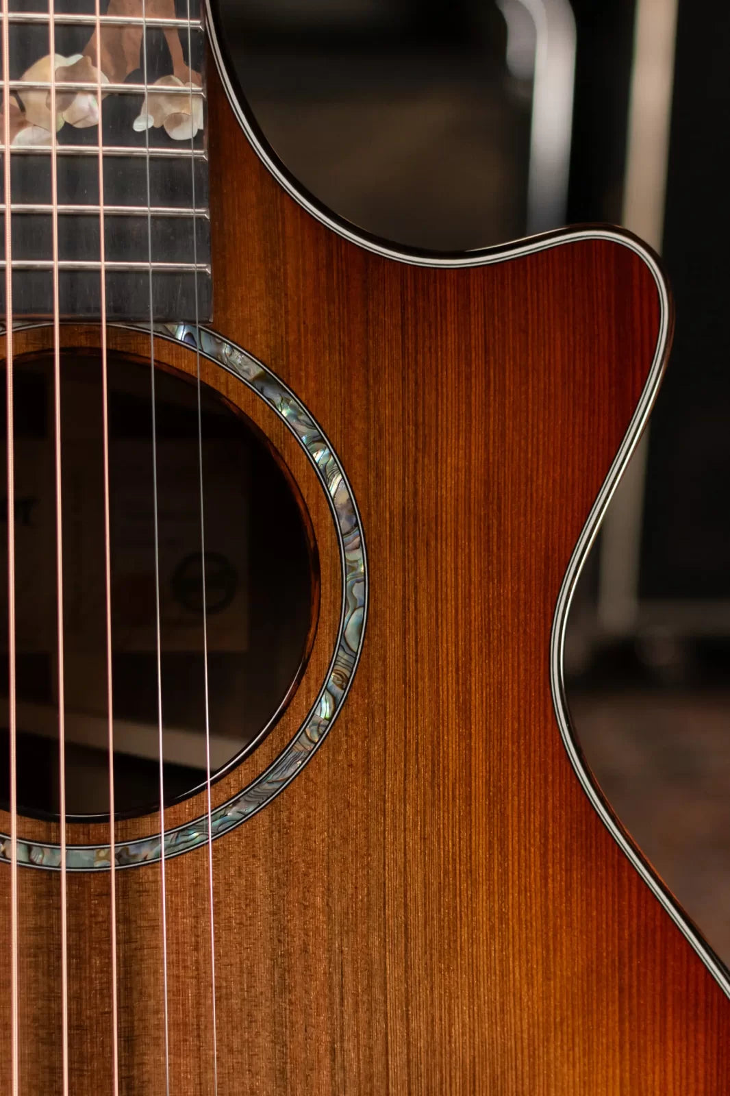 Taylor Custom Shop Queen's Walnut/Redwood Grand Concert Acoustic Guitar with Hardshell Case