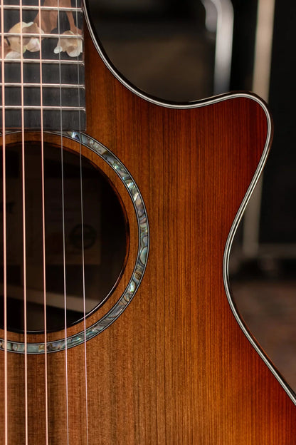 Taylor Custom Shop Queen's Walnut/Redwood Grand Concert Acoustic Guitar with Hardshell Case