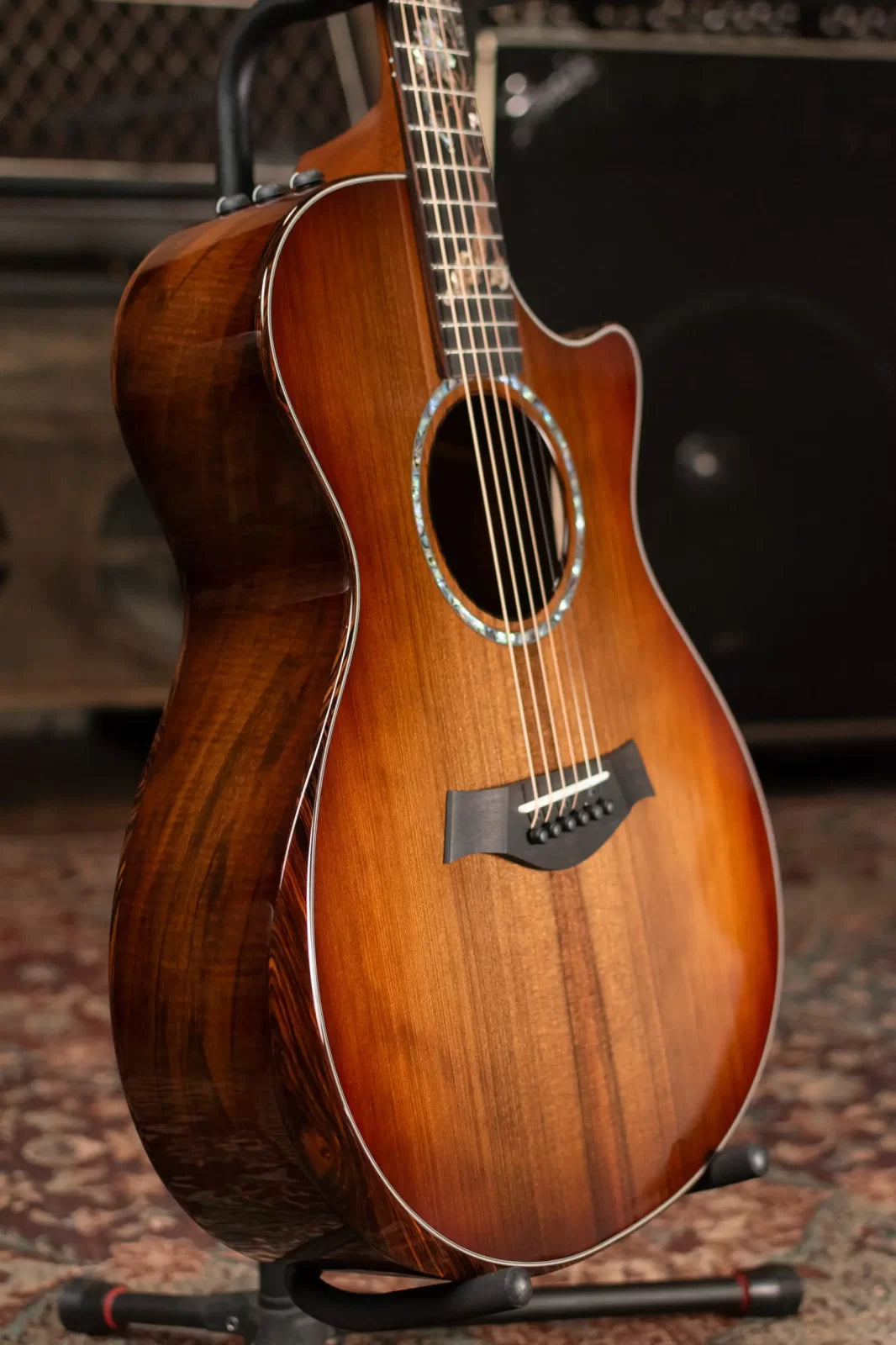 Taylor Custom Shop Queen's Walnut/Redwood Grand Concert Acoustic Guitar with Hardshell Case