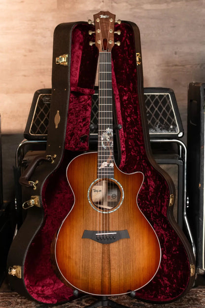 Taylor Custom Shop Queen's Walnut/Redwood Grand Concert Acoustic Guitar with Hardshell Case
