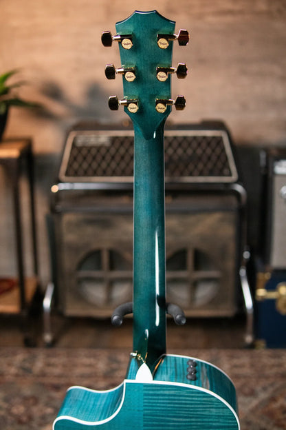 Taylor Custom Shop 614ce Grand Auditorium Acoustic/Electric - Koi Blue with Hardshell Case