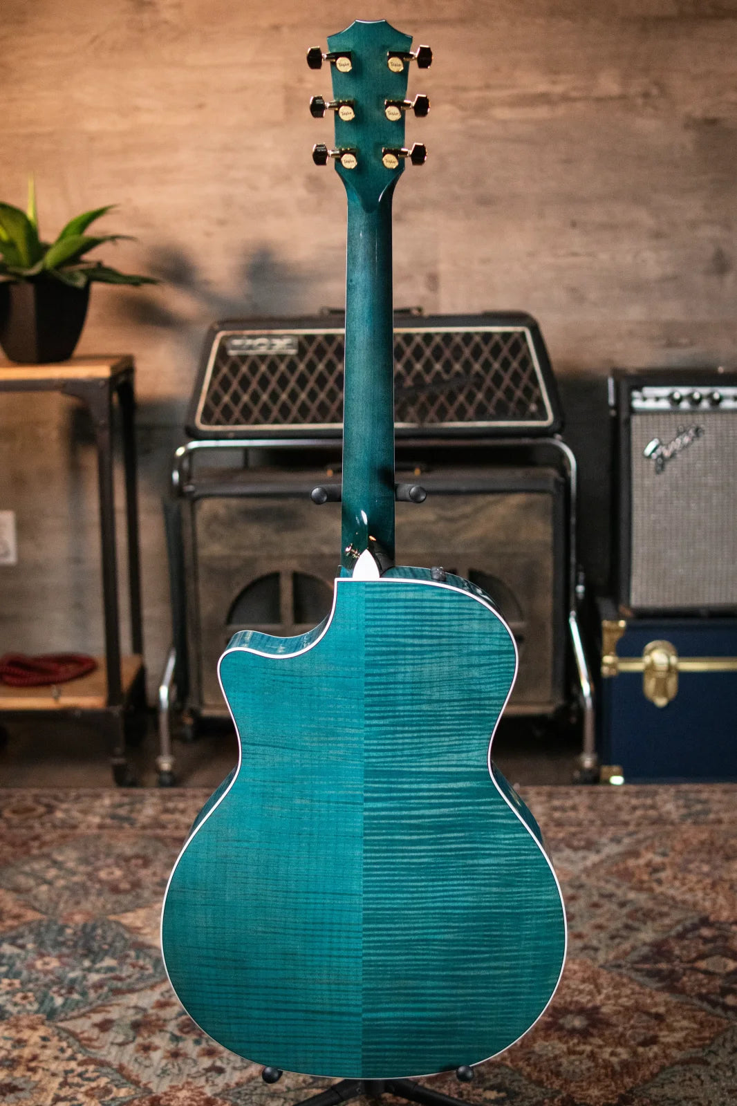Taylor Custom Shop 614ce Grand Auditorium Acoustic/Electric - Koi Blue with Hardshell Case