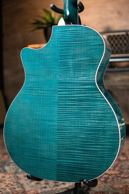 Taylor Custom Shop 614ce Grand Auditorium Acoustic/Electric - Koi Blue with Hardshell Case