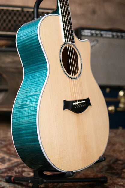 Taylor Custom Shop 614ce Grand Auditorium Acoustic/Electric - Koi Blue with Hardshell Case