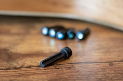 Taylor Bridge Pins Ebony with Abalone Dots