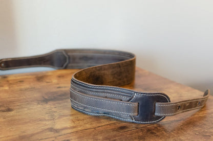 Taylor 2.5" Element Distressed Leather Guitar Strap - Dark Brown