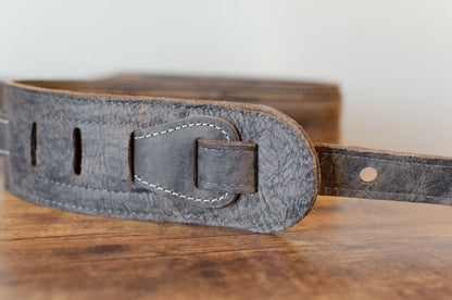 Taylor 2.5" Element Distressed Leather Guitar Strap - Dark Brown