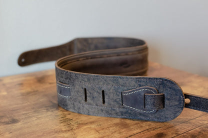 Taylor 3" Element Distressed Leather Guitar Strap - Dark Brown