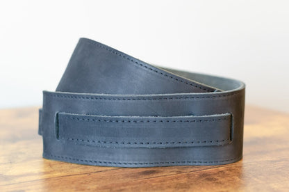 Taylor Gemstone 2.5" Sanded Leather Guitar Strap, Black Sanded Suede