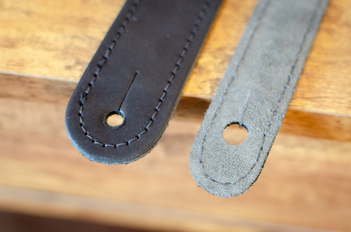 Taylor Gemstone 2.5" Sanded Leather Guitar Strap, Black Sanded Suede
