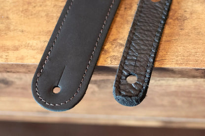 Taylor Grand Pacific 3" Nickel Concho Leather Strap - Black