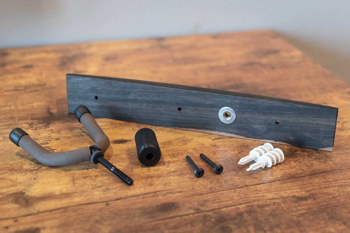 Taylor Bouquet Guitar Hanger - Ebony, Wood Inlay