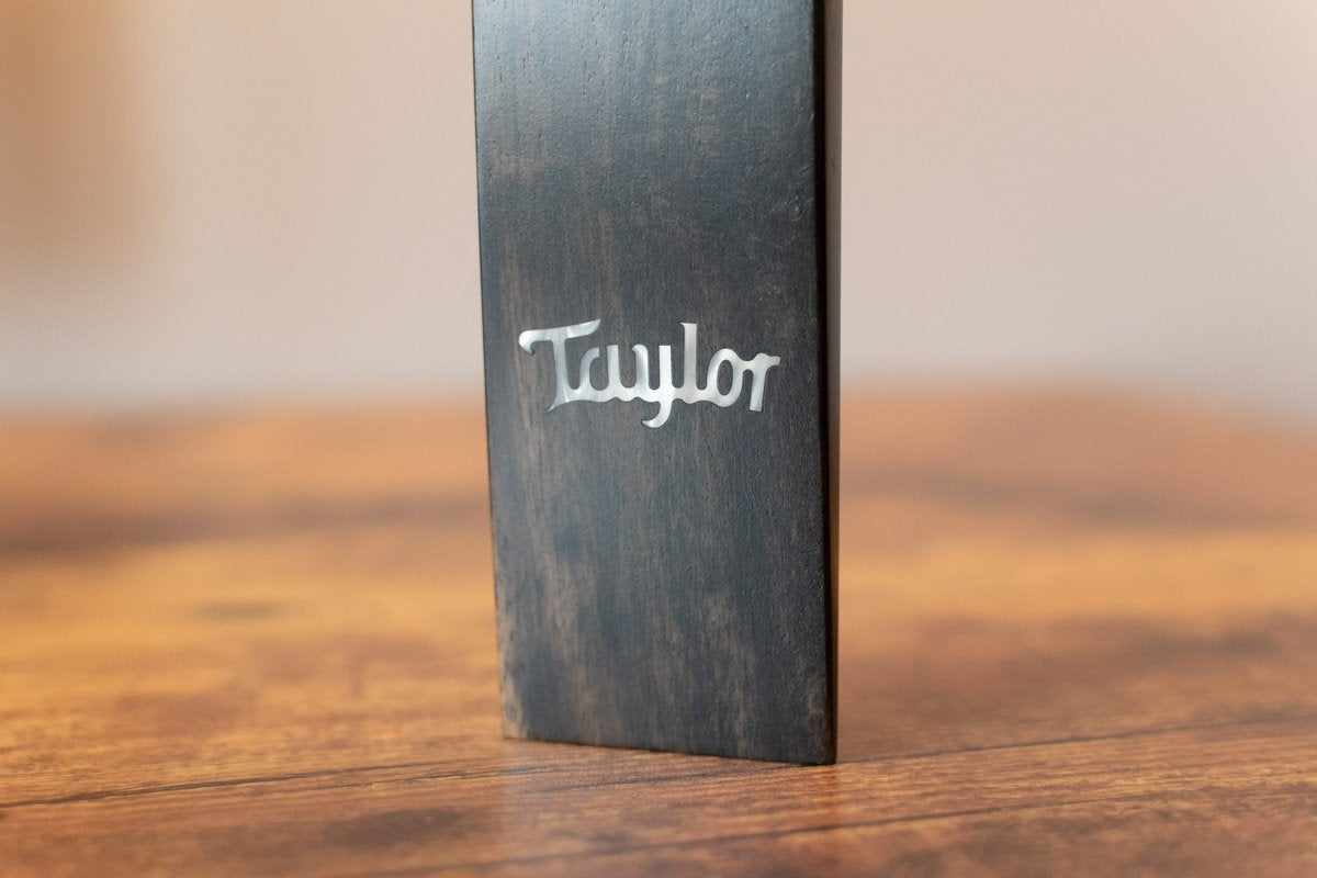 Taylor Guitar Wall Hanger - Ebony, Acrylic Logo Inlay - Floor Model