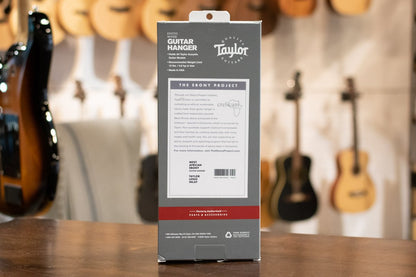 Taylor Guitar Wall Hanger - Ebony, Acrylic Logo Inlay - Floor Model