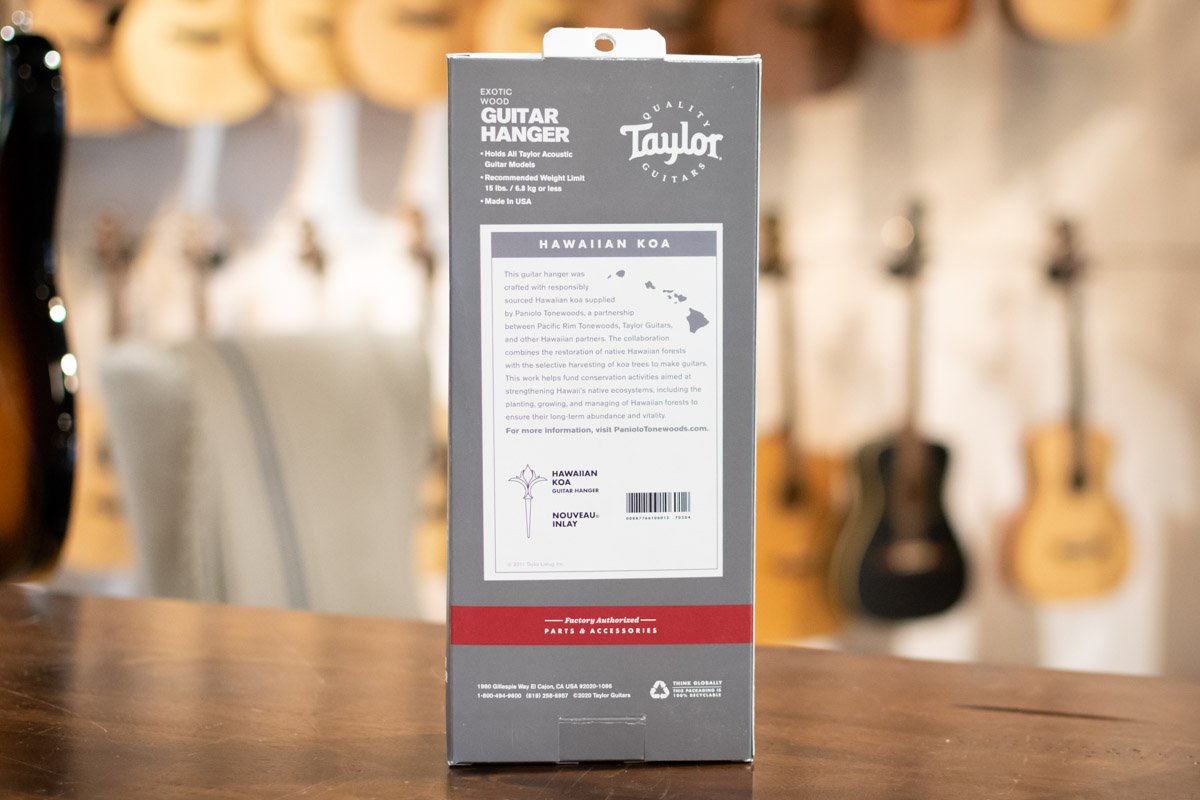 Taylor Nouveau Guitar Hanger - Koa, Acrylic Inlay