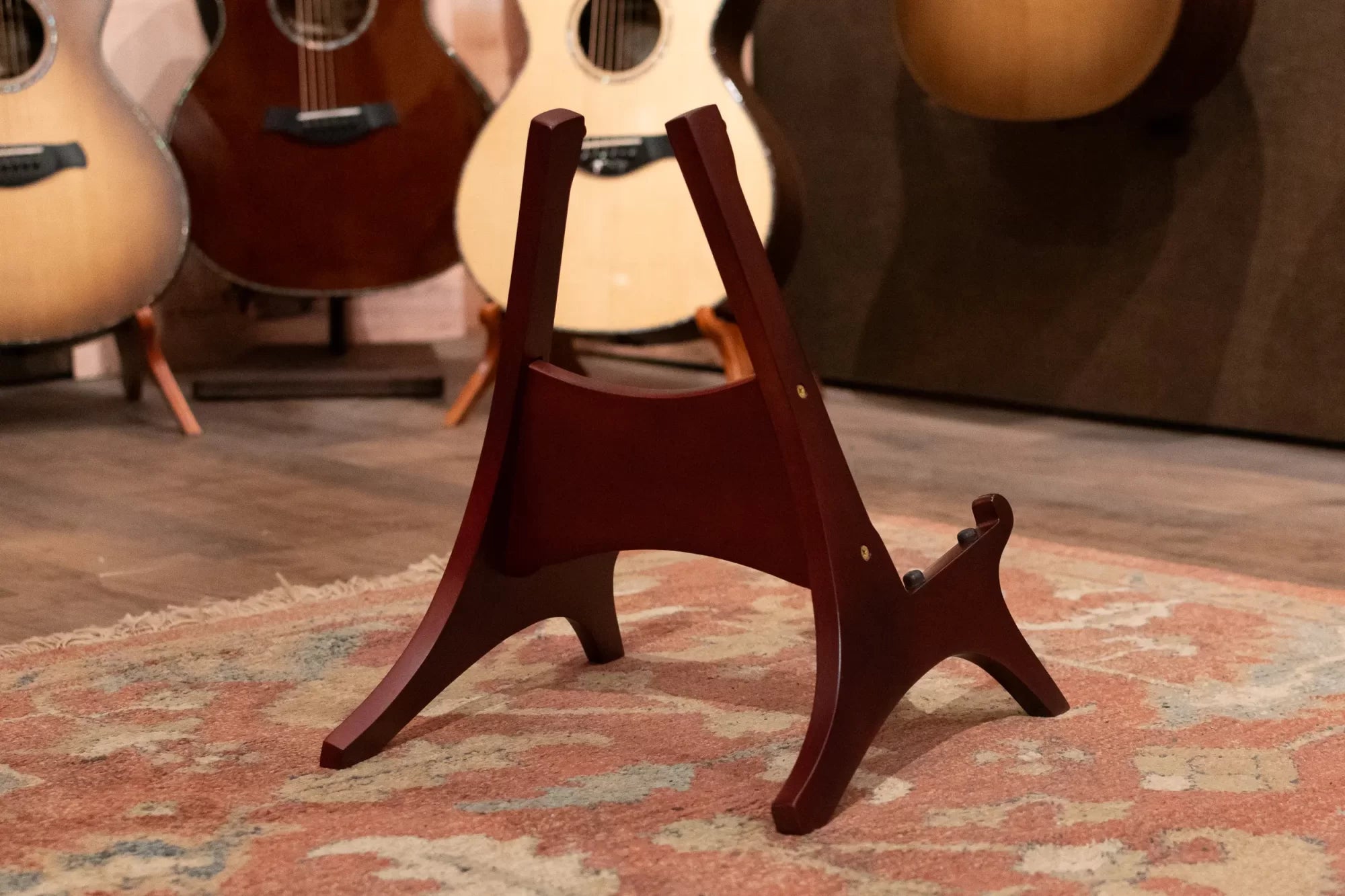 new Taylor Guitar Stand Mahogany Dark Finish haggertys 3