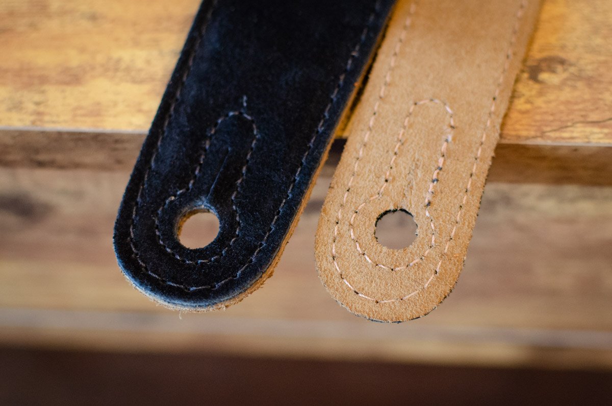 Taylor 2.5" Embroidered Suede Guitar Strap - Black
