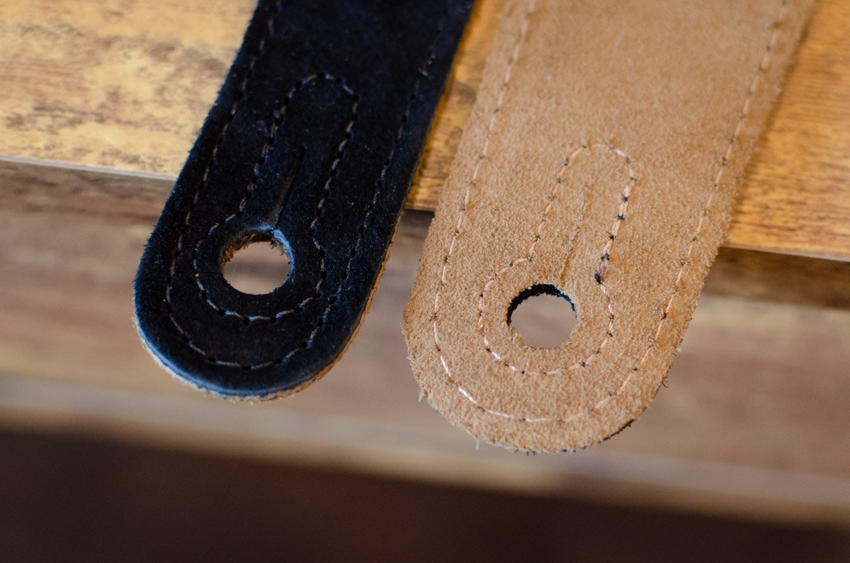 Taylor 2.5" Embroidered Suede Guitar Strap - Black