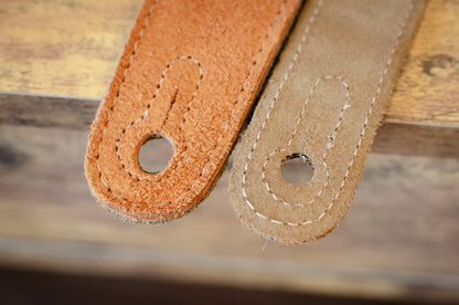 Taylor 2.5" Embroidered Suede Guitar Strap, Honey Gold