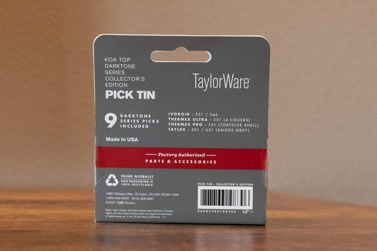 Taylor Darktone Series Pick Tin – Collector’s Edition