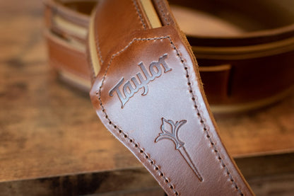Taylor Nouveau Strap Presentation Series Medium Brown/Butterscotch/Distressed Brown Leather 2.5"