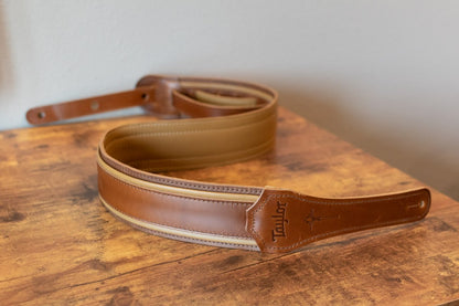 Taylor Nouveau Strap Presentation Series Medium Brown/Butterscotch/Distressed Brown Leather 2.5"