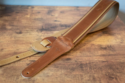 Taylor Nouveau Strap Presentation Series Medium Brown/Butterscotch/Distressed Brown Leather 2.5"