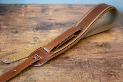Taylor Nouveau Strap Presentation Series Medium Brown/Butterscotch/Distressed Brown Leather 2.5"