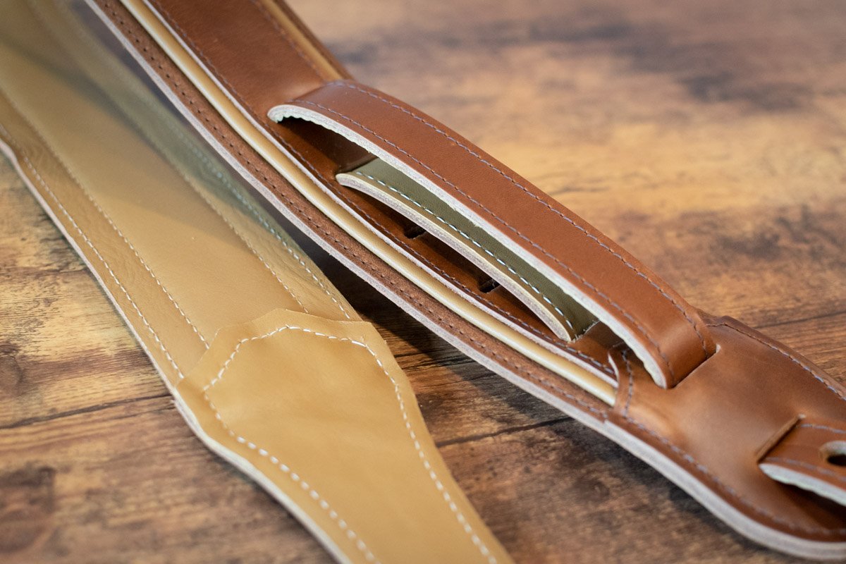 Taylor Nouveau Strap Presentation Series Medium Brown/Butterscotch/Distressed Brown Leather 2.5"