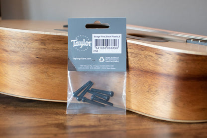 Taylor Plastic Bridge Pins Black 6 Pack