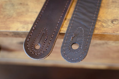 Taylor Spring Vine Strap Koa Series  - Chocolate Brown Leather Guitar Strap 2.5" (4124-25)