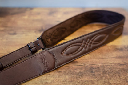Taylor Strap Vegan Leather Guitar Strap - Chocolate Brown 2" (4200-20)