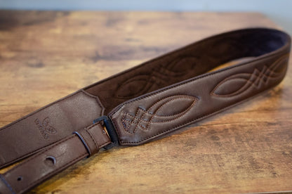 Taylor Strap Vegan Leather Guitar Strap - Chocolate Brown 2" (4200-20)
