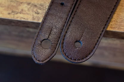 Taylor Strap Vegan Leather Guitar Strap - Chocolate Brown Sequins 2.25" (4204-22) - Floor Model
