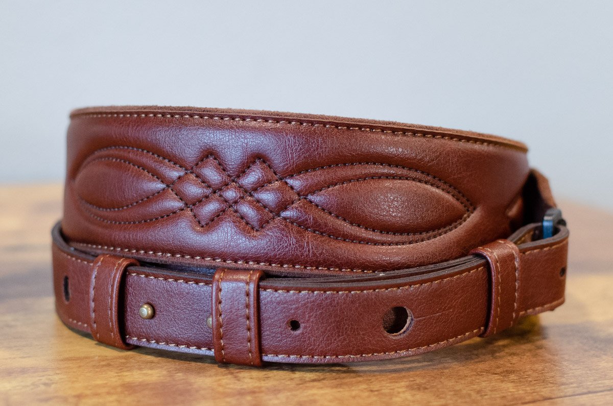 Taylor Strap Vegan Leather Guitar Strap - Medium Brown 2" (4201-20)