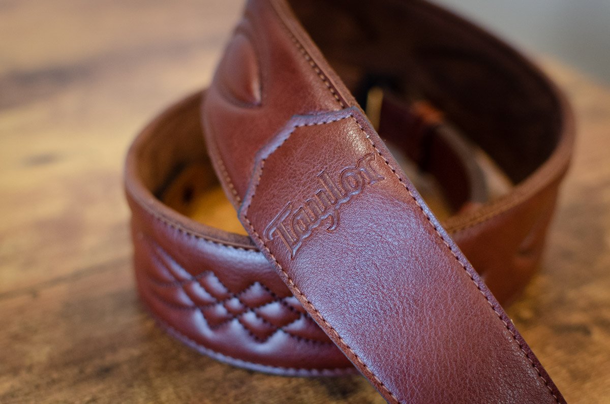 Taylor Strap Vegan Leather Guitar Strap - Medium Brown 2" (4201-20)
