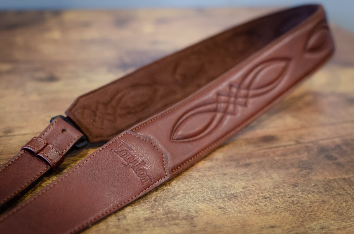 Taylor Strap Vegan Leather Guitar Strap - Medium Brown 2" (4201-20)