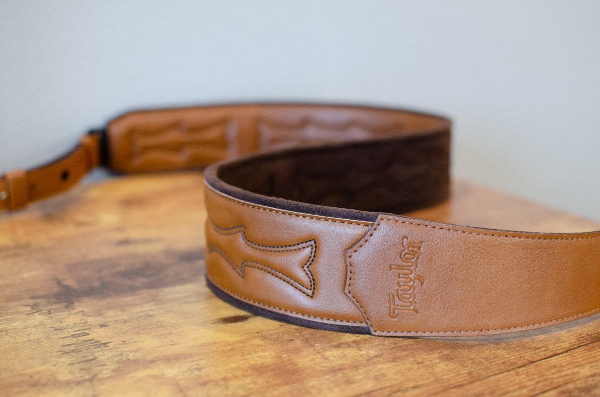 Taylor Vegan Leather Guitar Strap - Tan 2.75" (4202-27)