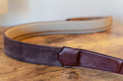 Taylor Vegan Leather Guitar Strap - Tan with Natural Textile Trim  2.5" (4203-25) - Floor Model