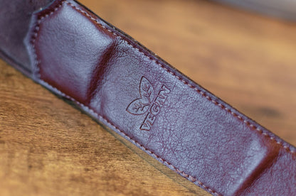 Taylor Vegan Leather Guitar Strap - Tan with Natural Textile Trim  2.5" (4203-25) - Floor Model