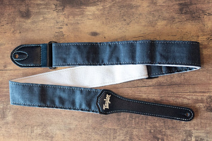 Taylor Vegan Leather Guitar Strap - Herringbone Hemp Cotton - Black(Discontinued)